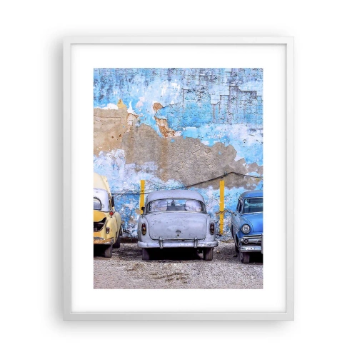 Plakat i hvid ramme - Møde for veteraner - 40x50 cm