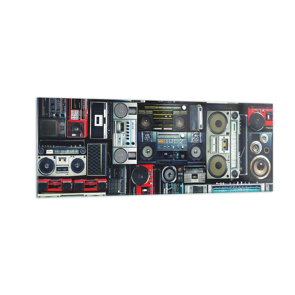 Billede på glas - Nostalgi for 1980'erne. - 140x50 cm