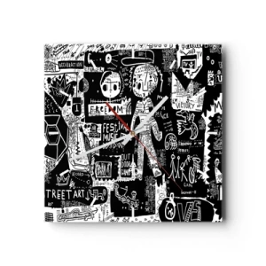 Vægur, Uret - Den åndelige ungdom med lov og glæde - 40x40 cm