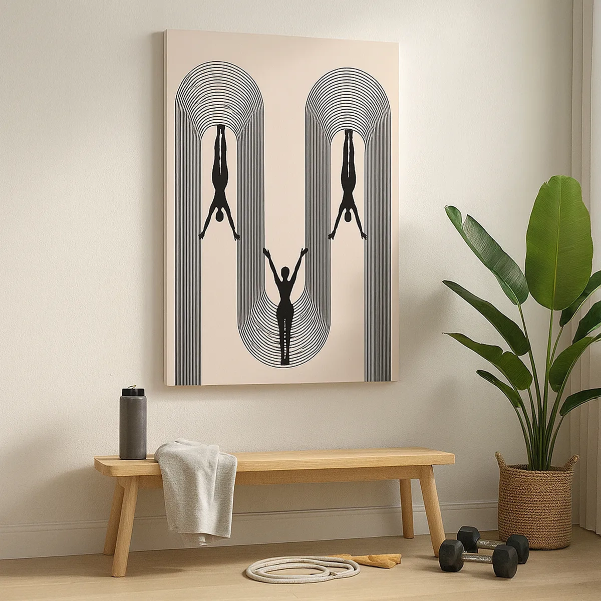 Lærredstryk - Billede på lærred - På hovedet nedad - 50x70 cm