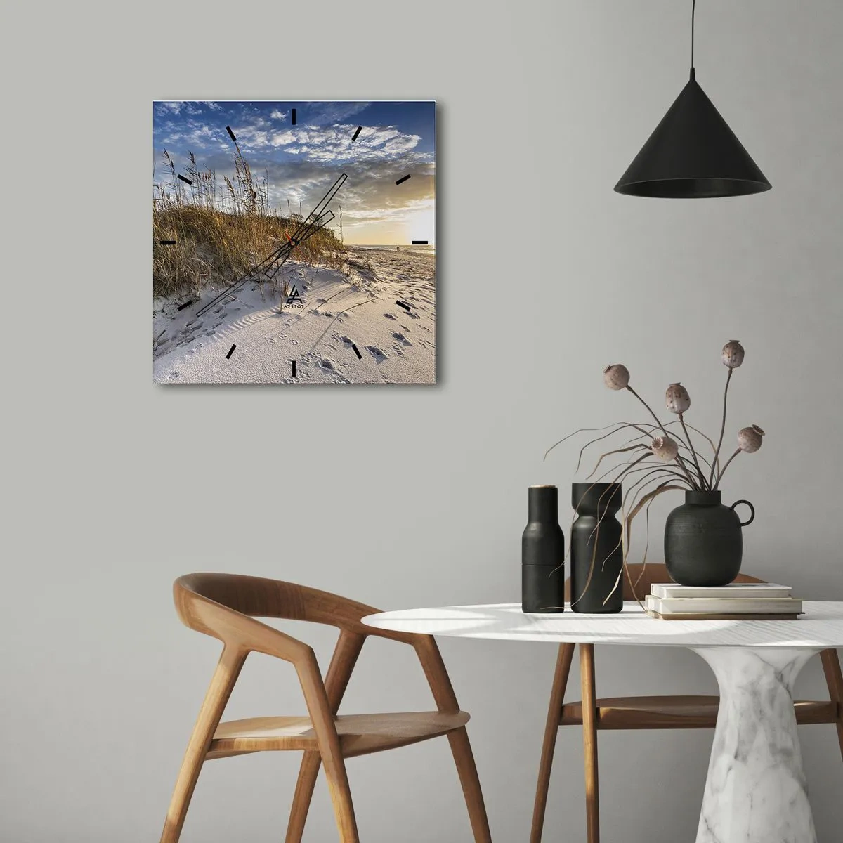 Vægur, Uret - Indbydelse til en vandretur - 30x30 cm