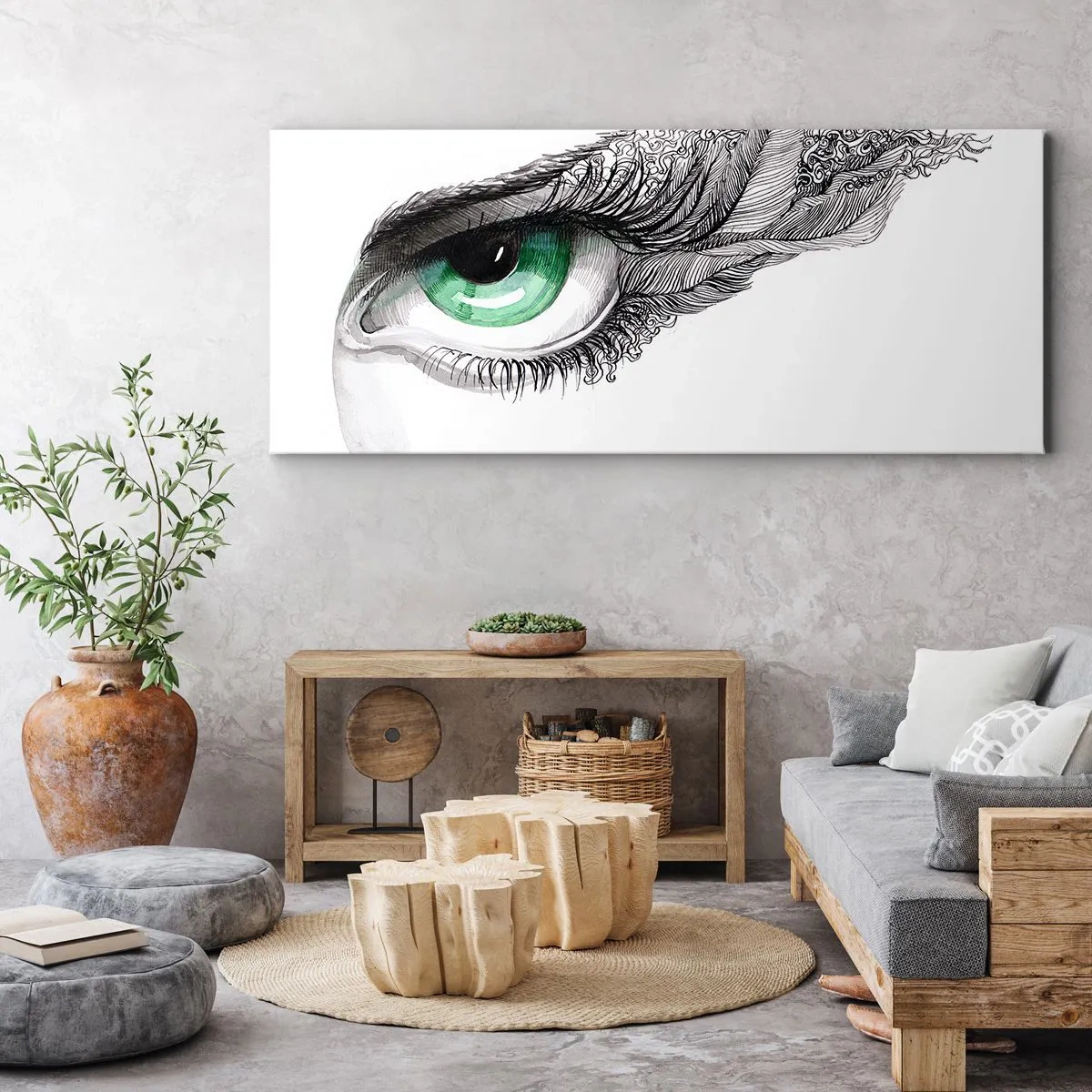 Lærredstryk - Billede på lærred - Smuk og klar til at angribe - 100x40 cm