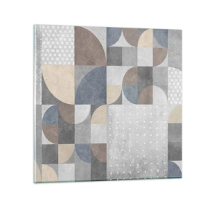 Billede på glas - Keramisk fantasi - 60x60 cm