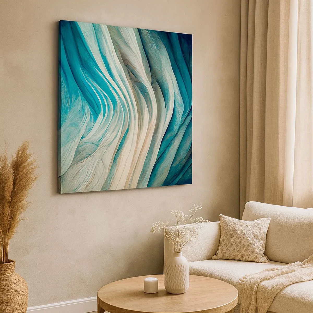 Lærredstryk - Billede på lærred - Blå umættelighed - 30x30 cm