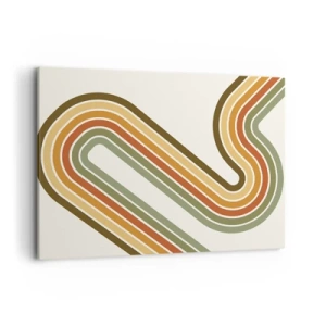 Lærredstryk - Billede på lærred - Zigzag til destinationen - 100x70 cm