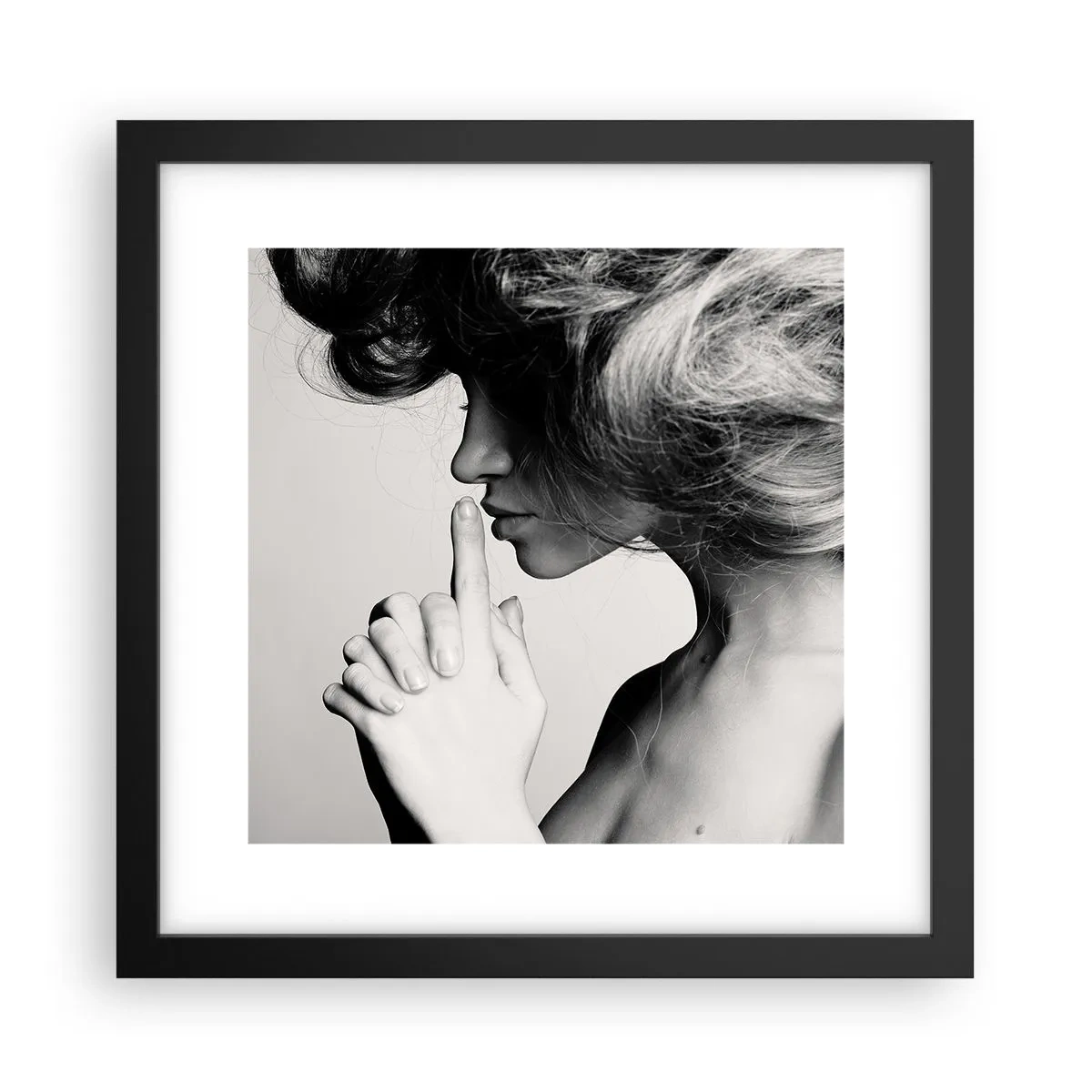 Plakat i sort ramme - Lyt til sig selv - 30x30 cm