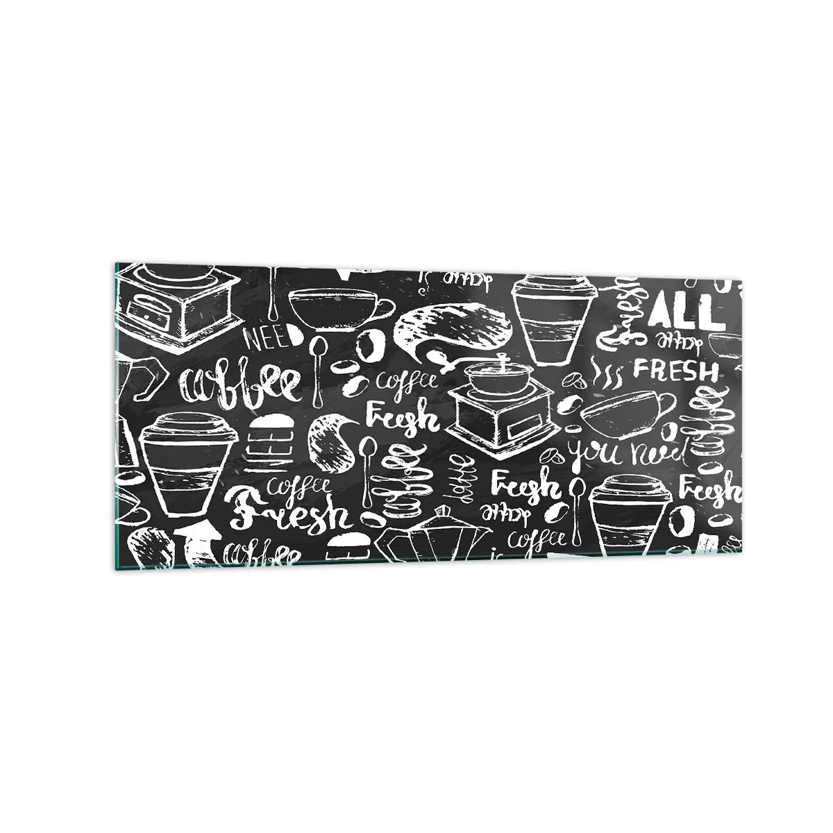 Billede på glas - All you need is… - 120x50 cm