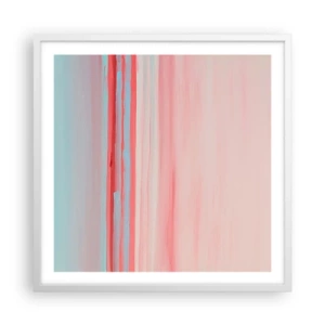 Plakat i hvid ramme - Abstraktion ved daggry - 60x60 cm