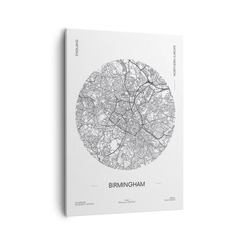 Lærredstryk - Billede på lærred - Birminghams anatomi - 50x70 cm