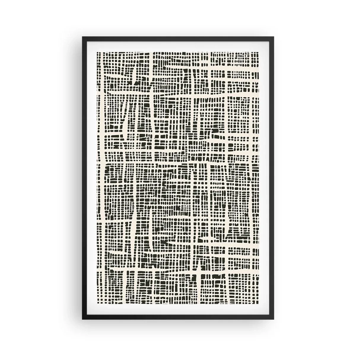 Plakat i sort ramme - En sammensætning vævet - 61x91 cm