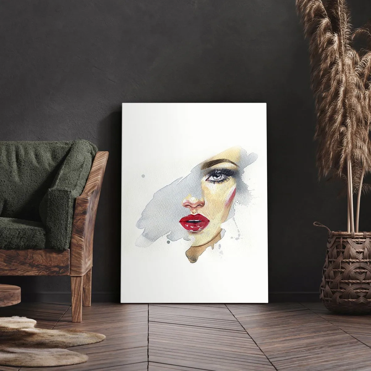 Lærredstryk - Billede på lærred - Refleksion i en vanddråbe - 50x70 cm