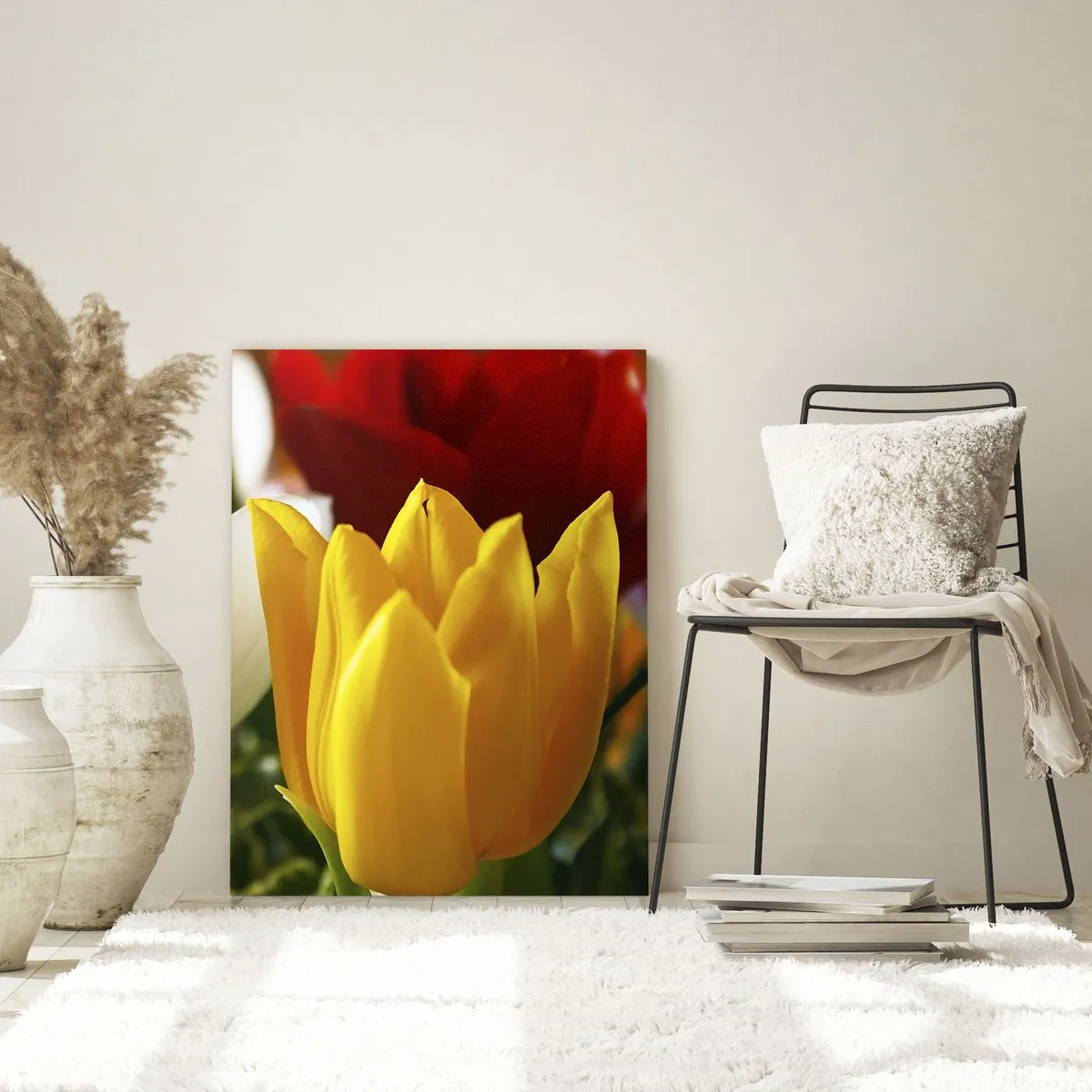 Billede på glas - Tulipanfeber - 50x70 cm