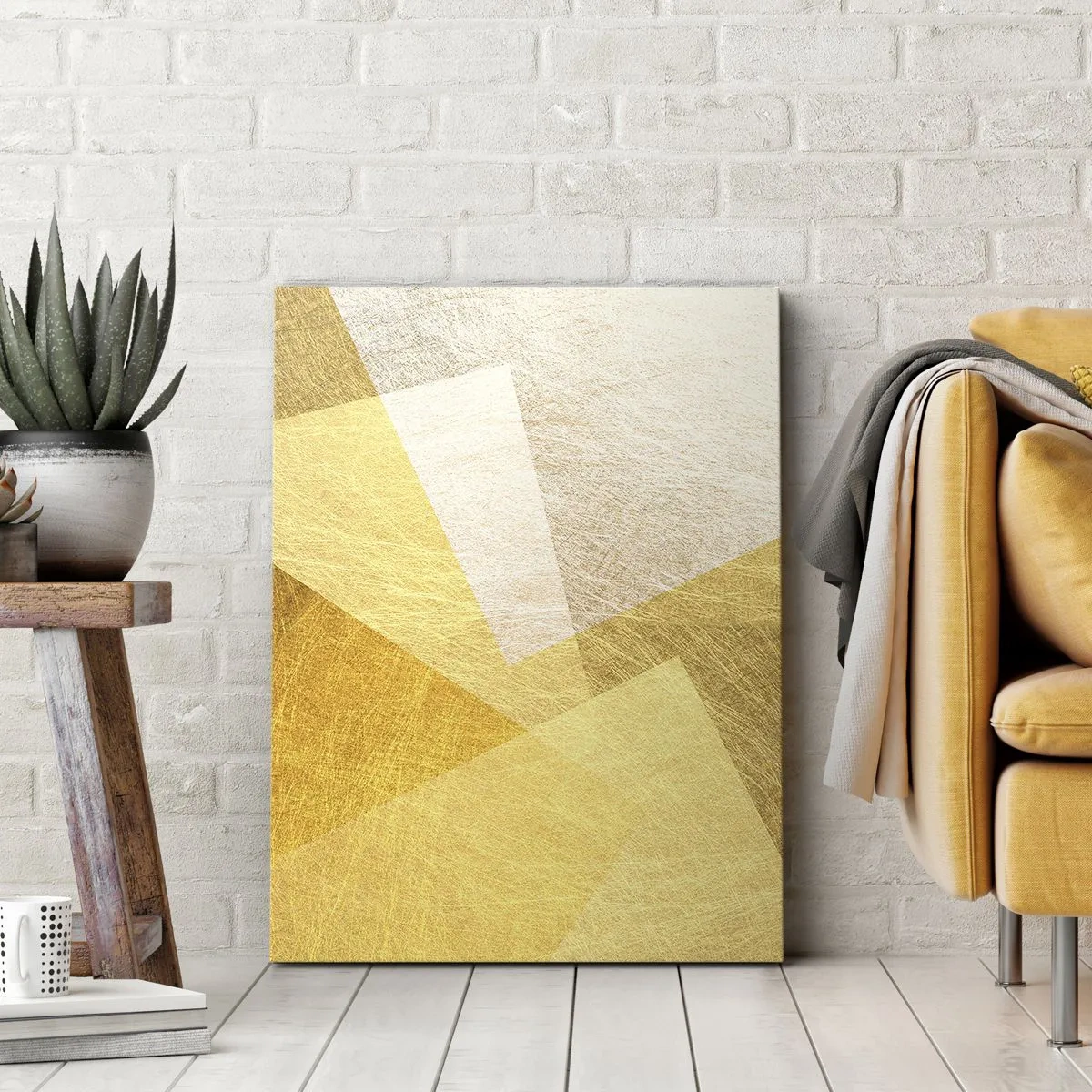 Lærredstryk - Billede på lærred - Geometriens vejr - 50x70 cm