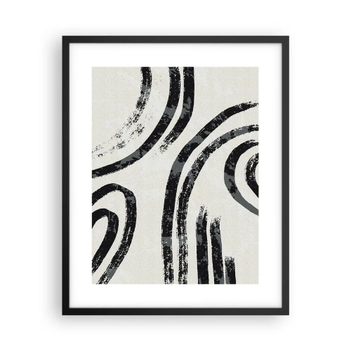 Plakat i sort ramme - Halvt stoppet - 40x50 cm