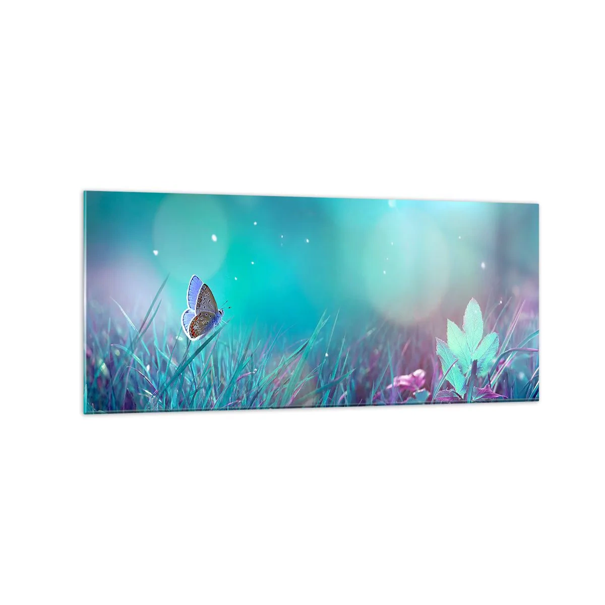 Billede på glas - En engs hemmelige liv - 120x50 cm