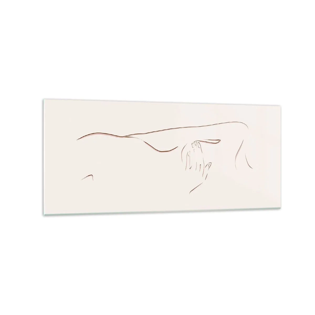 Billede på glas - Begærets form - 120x50 cm