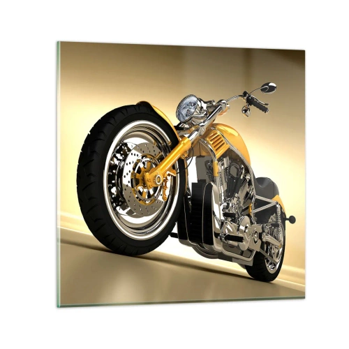 Billede på glas - En drøm om styrke og hurtighed - 50x50 cm