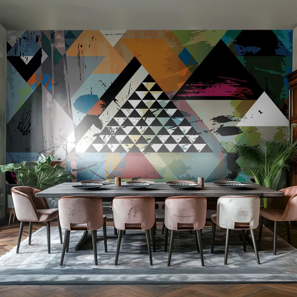 Fototapet Standard Eco - Hvor enkelt - Abstraktion, Stykke, Grafik - 400x280 cm