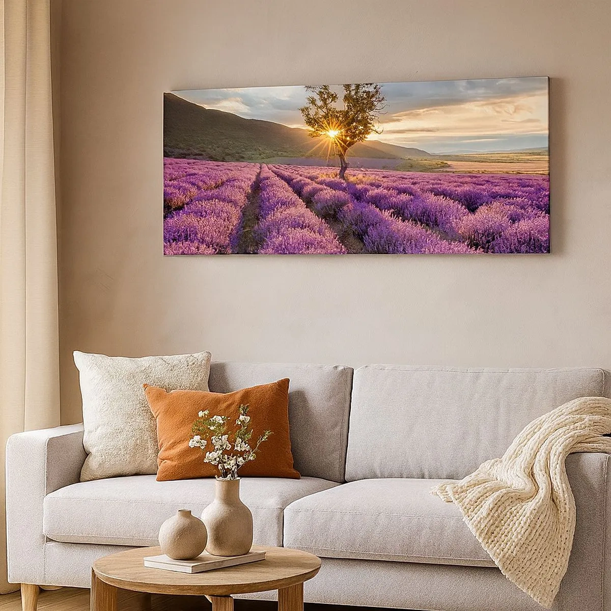 Lærredstryk - Billede på lærred - Lilla aroma - 100x40 cm