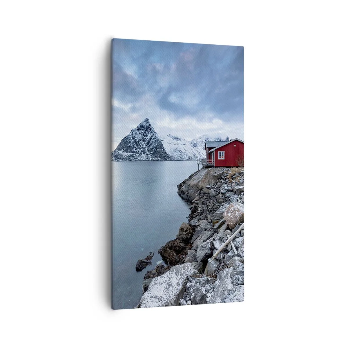 Lærredstryk - Billede på lærred - Skandinavisk tilflugtssted - 55x100 cm