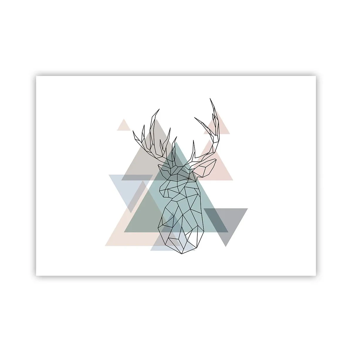 Plakat - I en geometrisk skov - 70x50 cm