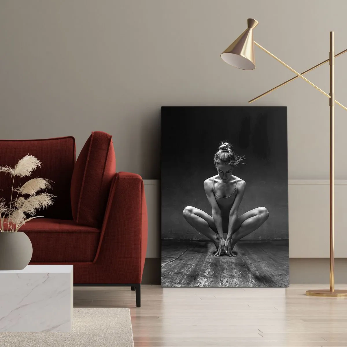 Lærredstryk - Billede på lærred - Fokuseret danseenergi - 50x70 cm