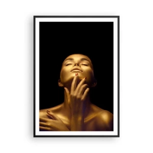 Plakat i sort ramme - Som gylden silke - 70x100 cm