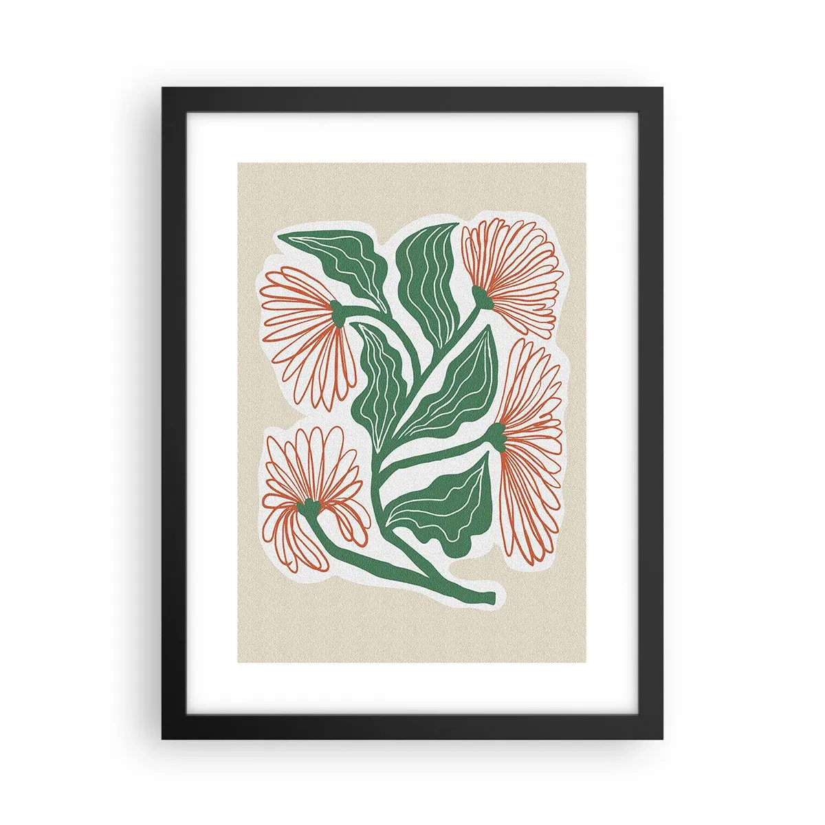 Plakat i sort ramme - Folkeligt og moderne - 30x40 cm