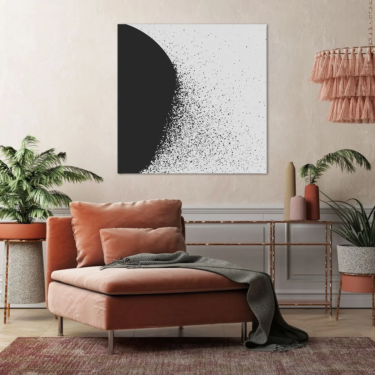 Lærredstryk - Billede på lærred - Partikelbevægelse - 30x30 cm