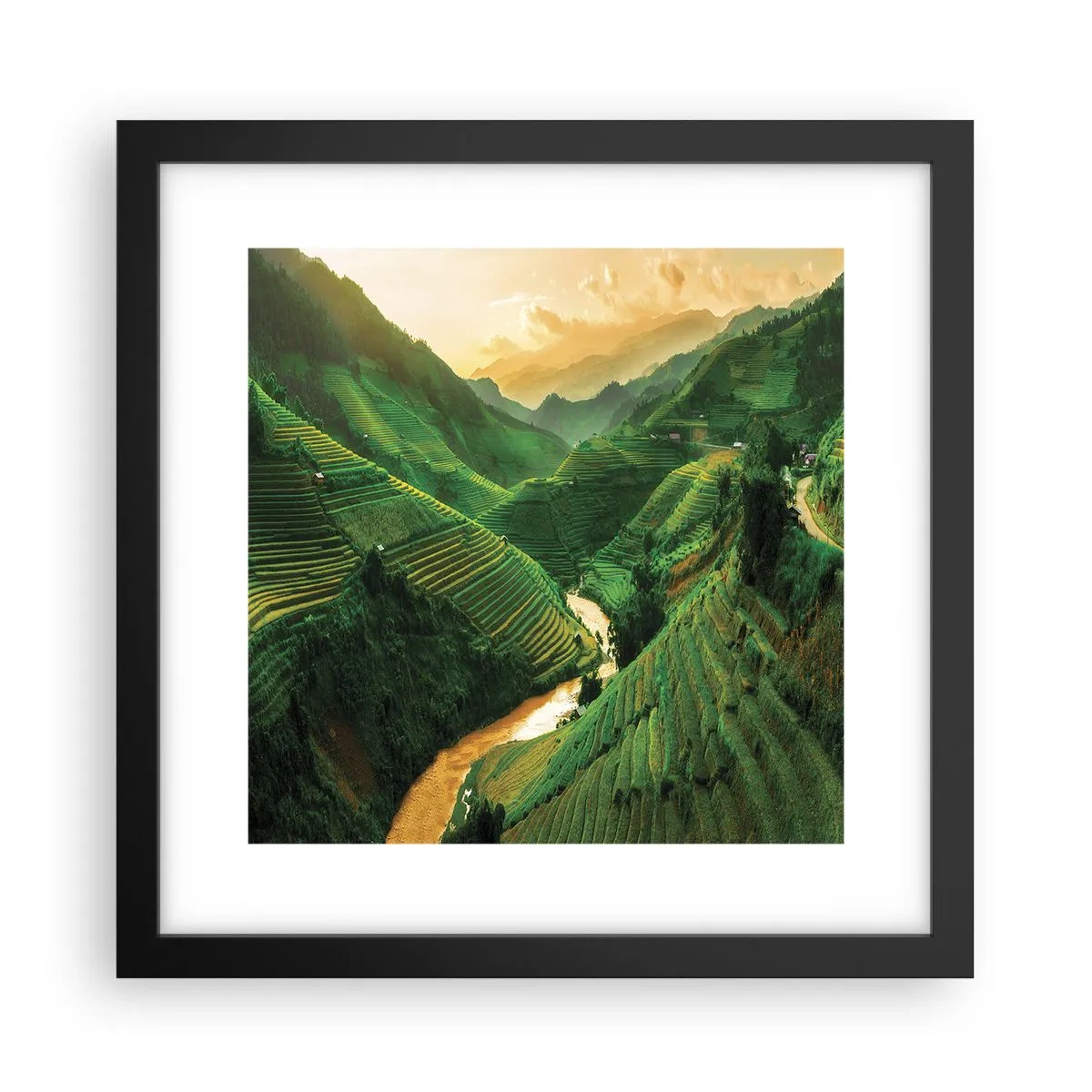 Plakat i sort ramme - Vietnamesisk dal - 30x30 cm