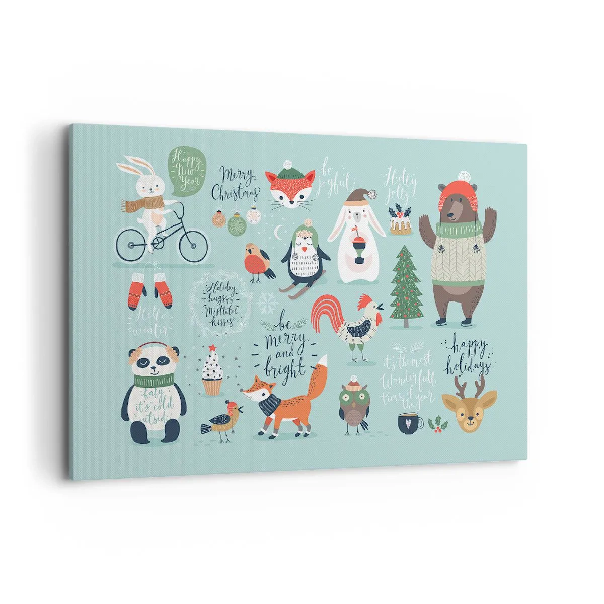 Lærredstryk - Billede på lærred - Må det altid være jul allerede nu! - 120x80 cm