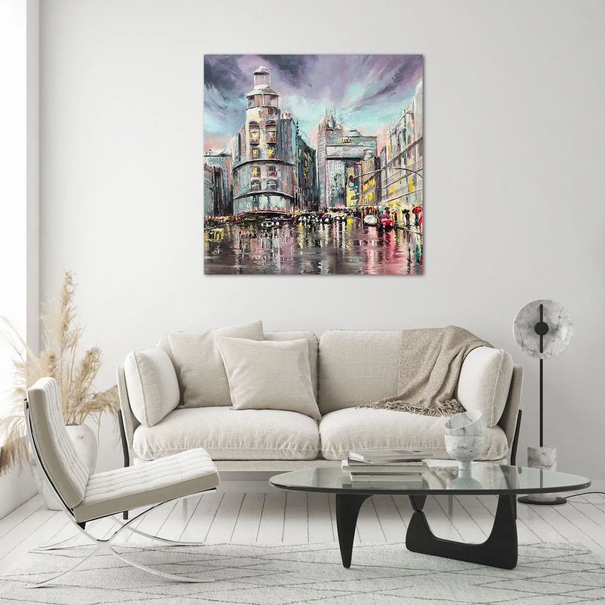 Billede på glas - Det vil blive en vellykket aften - 70x70 cm