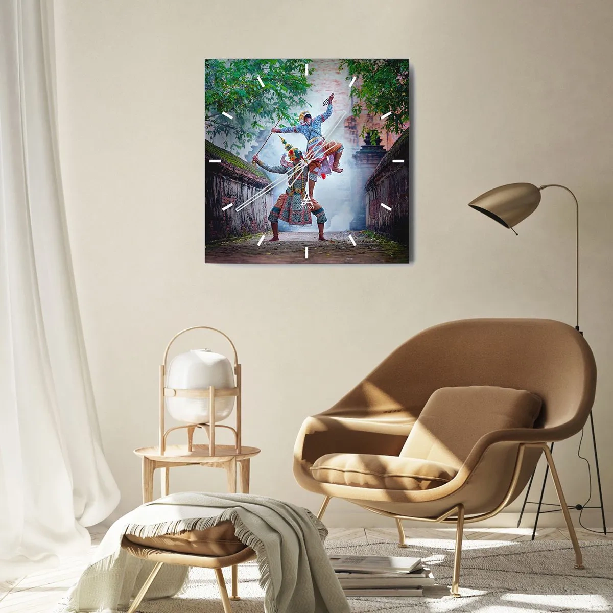 Vægur, Uret - En dans af dødbringende skønhed - 40x40 cm