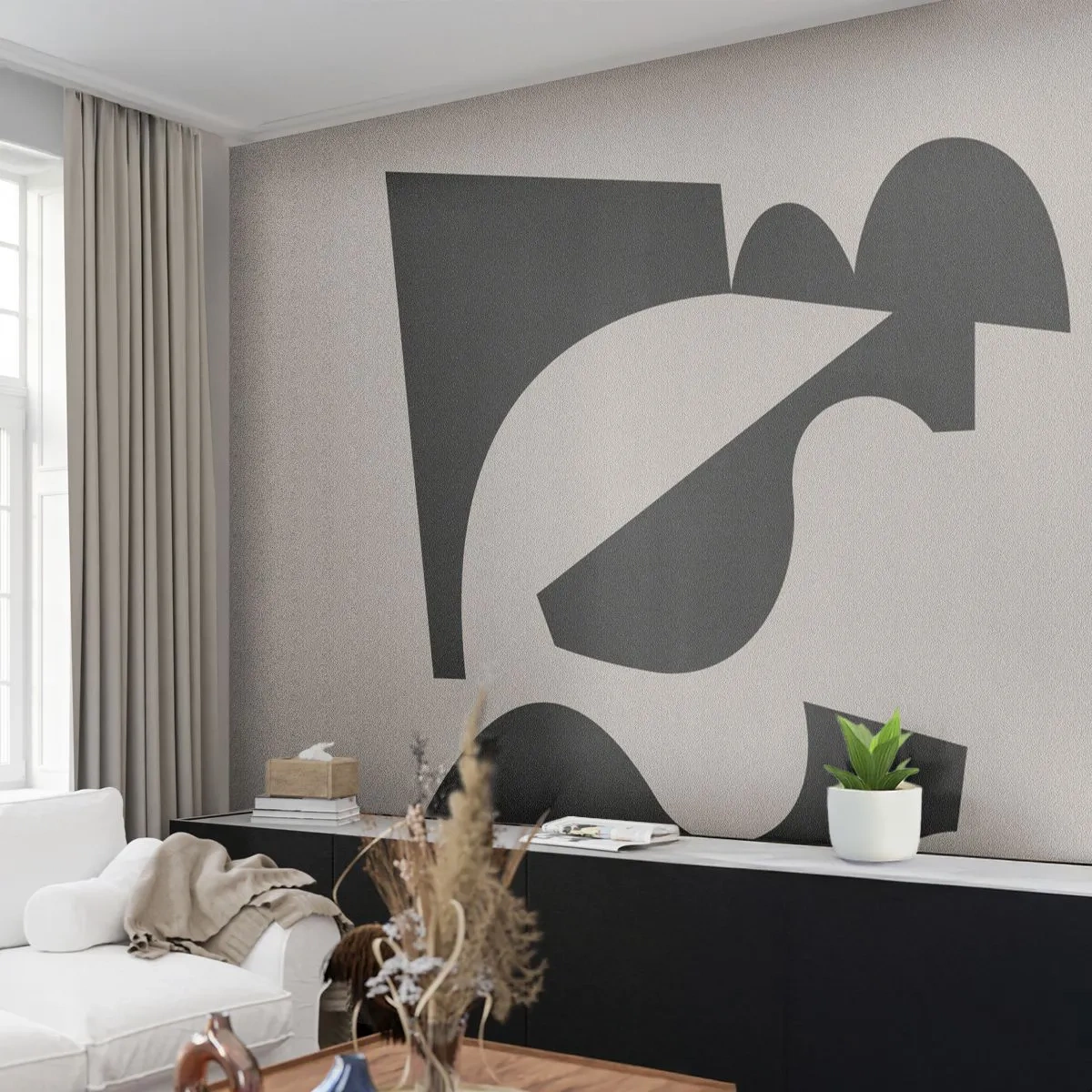 Fototapet Premium Canvas - Sammensæt din egen - Abstraktion, Boho, Minimalisme - 200x140 cm