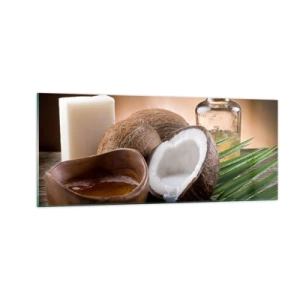 Billede på glas - Sundhed fra de tropiske øer - 100x40 cm