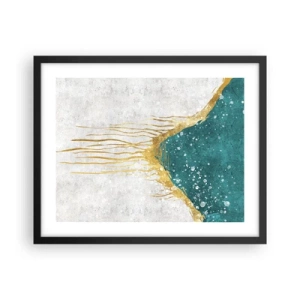 Plakat i sort ramme - Gyldent tidevand - 50x40 cm