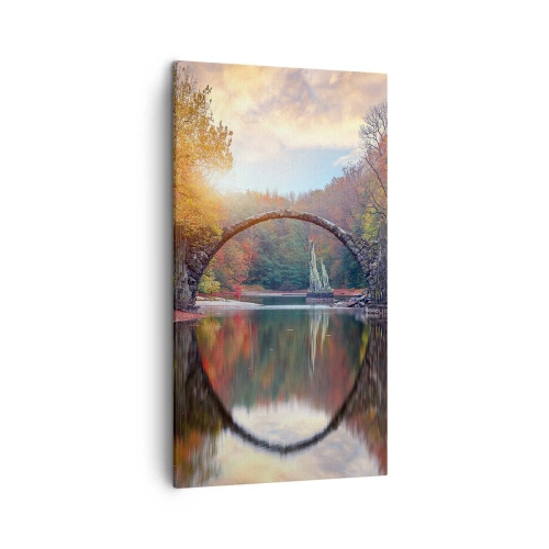 Lærredstryk - Billede på lærred - På den anden side af spejlet - 45x80 cm