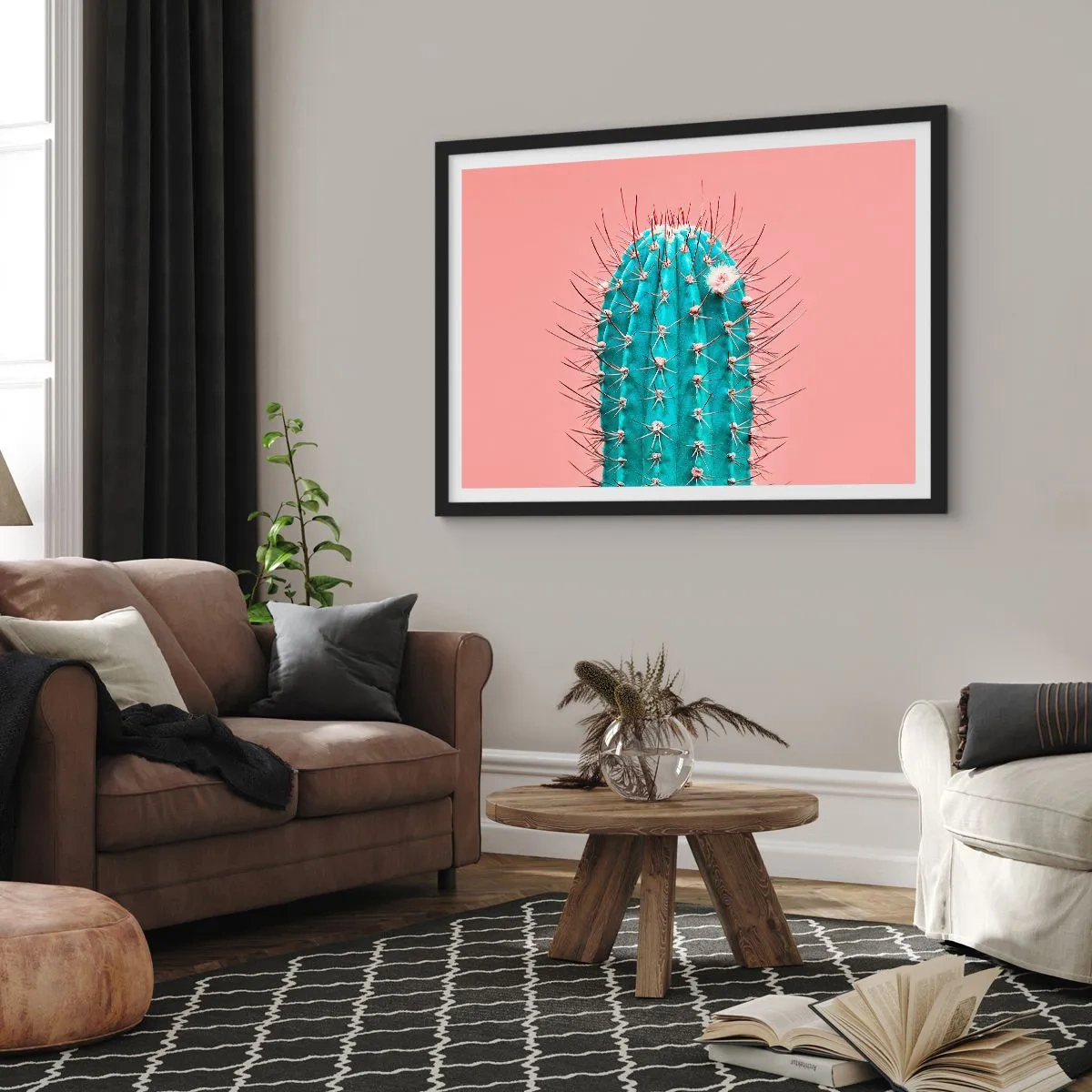 Plakat i sort ramme - Bare se - 70x50 cm