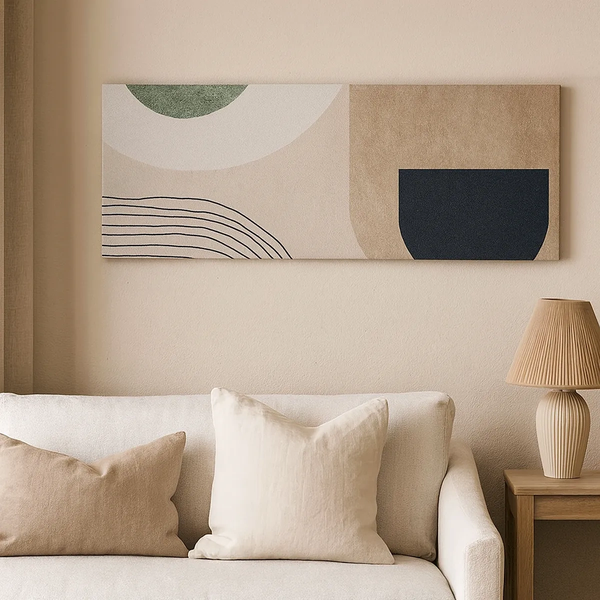 Lærredstryk - Billede på lærred - Blidheden i en oval - 30x30 cm