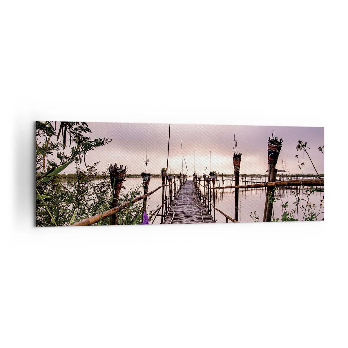 Lærredstryk - Billede på lærred - Den stille og rolige atmosfære i Asien - 160x50 cm