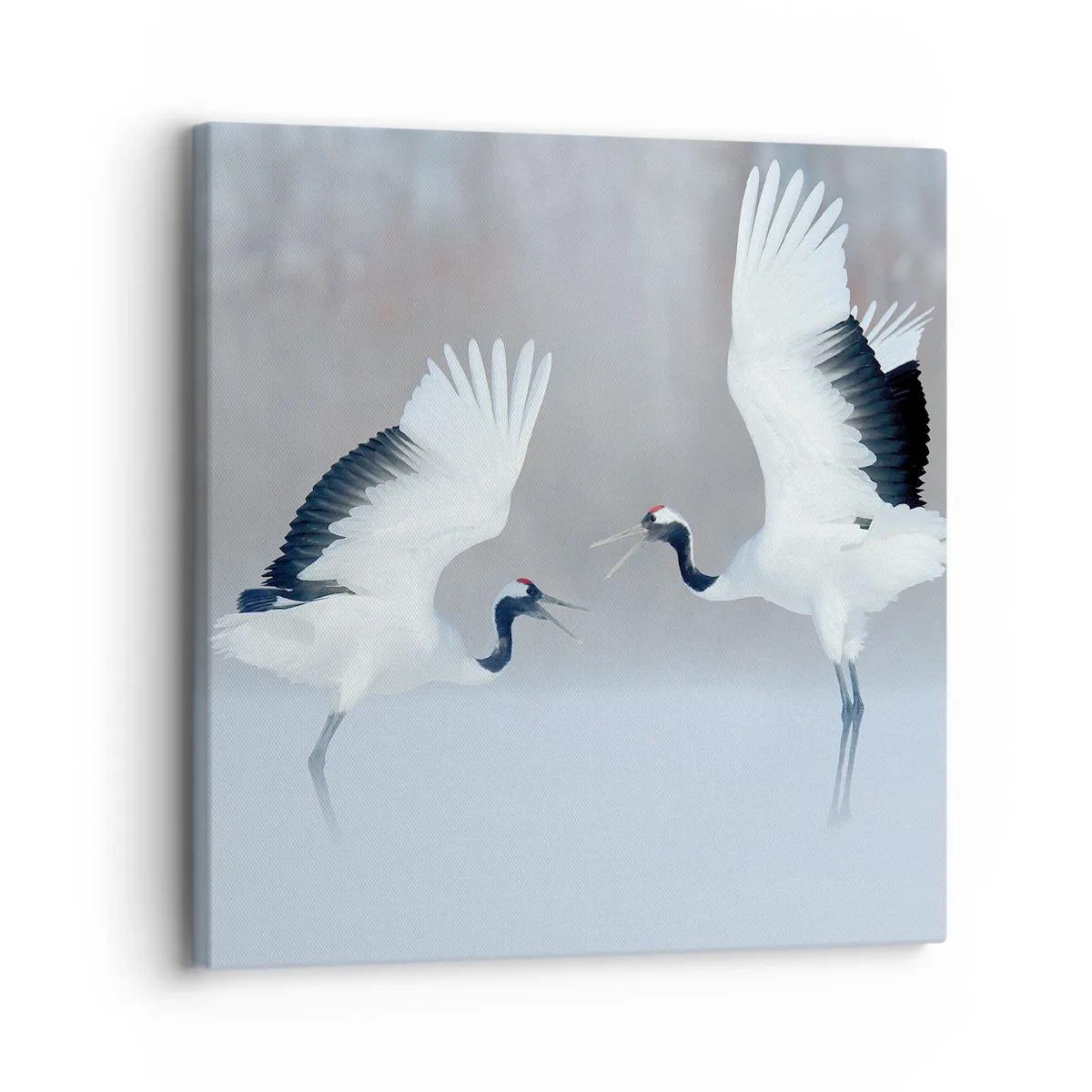 Lærredstryk - Billede på lærred - Danser i tågen - 30x30 cm