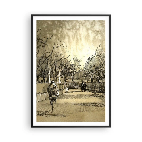 Plakat i sort ramme - Et øjeblik med fjer - 70x100 cm