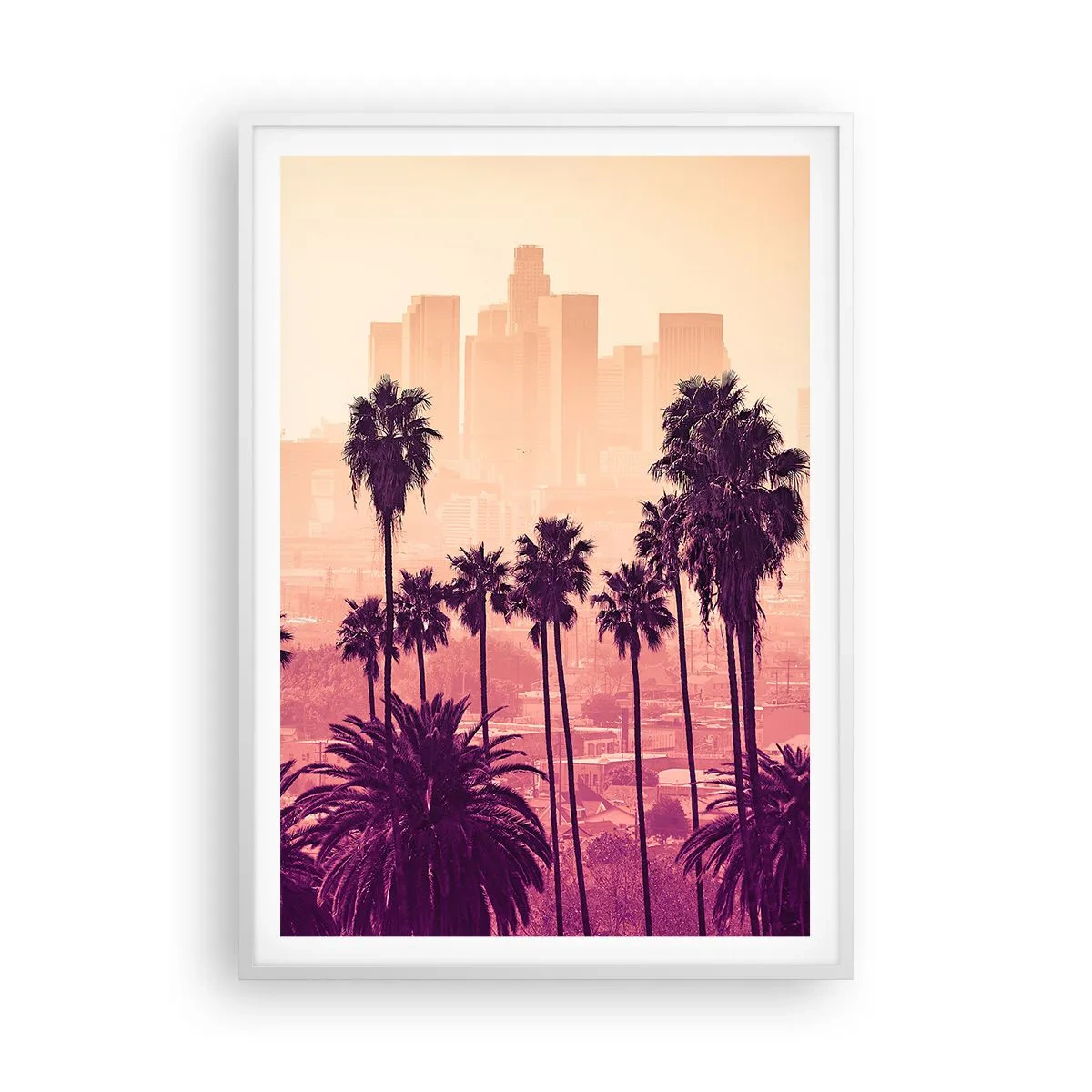 Plakat i hvid ramme - Landskab i Californien - 70x100 cm