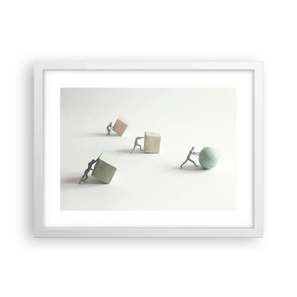 Plakat i hvid ramme - Selve livet - 40x30 cm