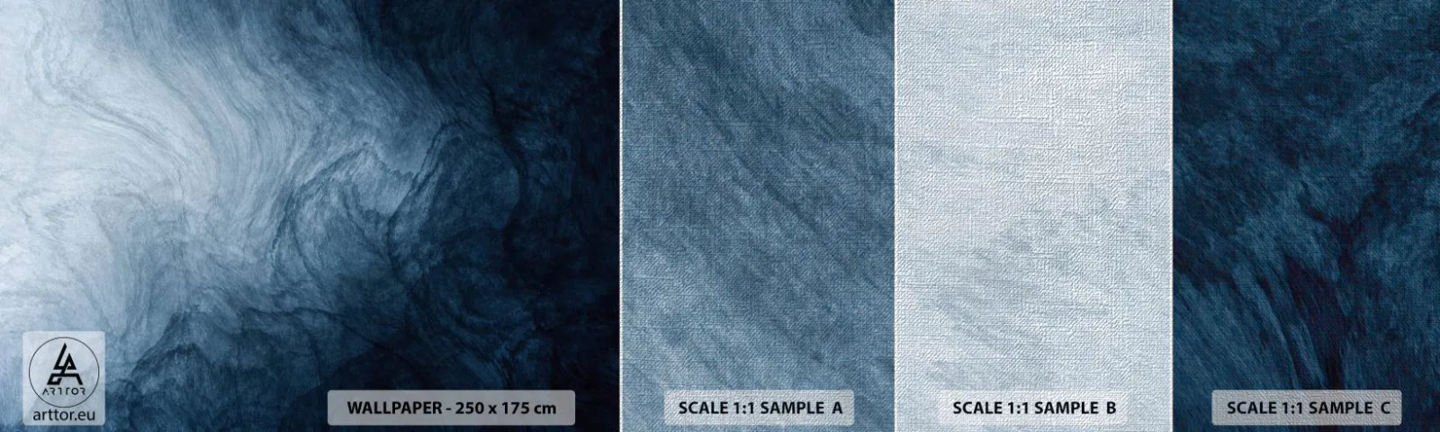 Prøve Fototapet Premium Canvas - Ind i dybet - Abstraktion, Stykke, Moderne kunst - 100x30 cm