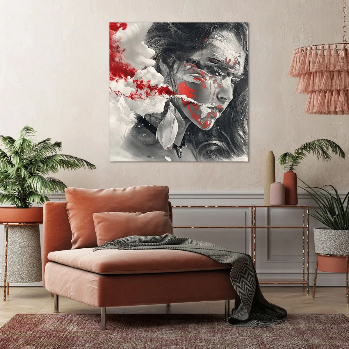 Lærredstryk - Billede på lærred - I det absurdes damp - 40x40 cm