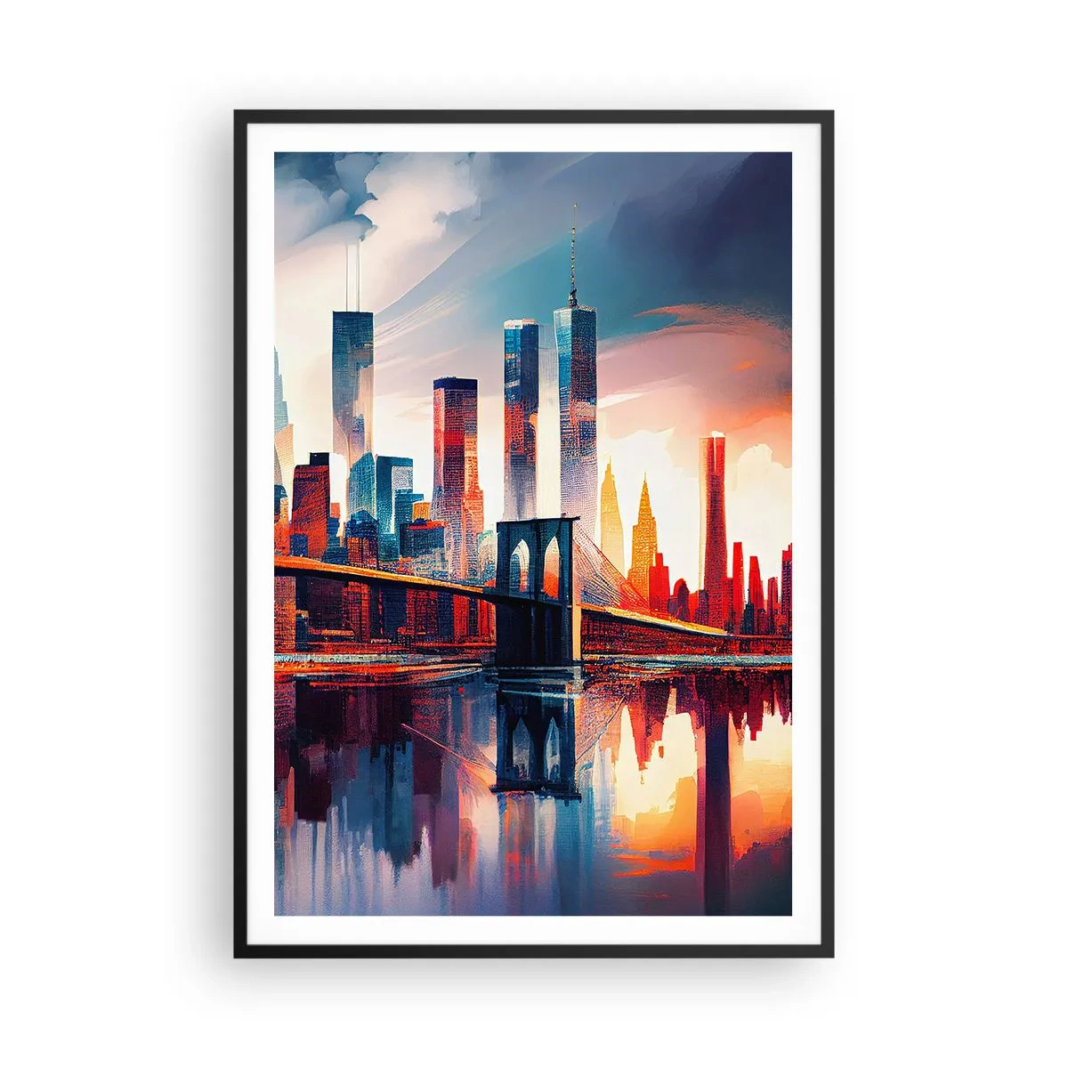 Plakat i sort ramme - Fænomenale New York - 70x100 cm