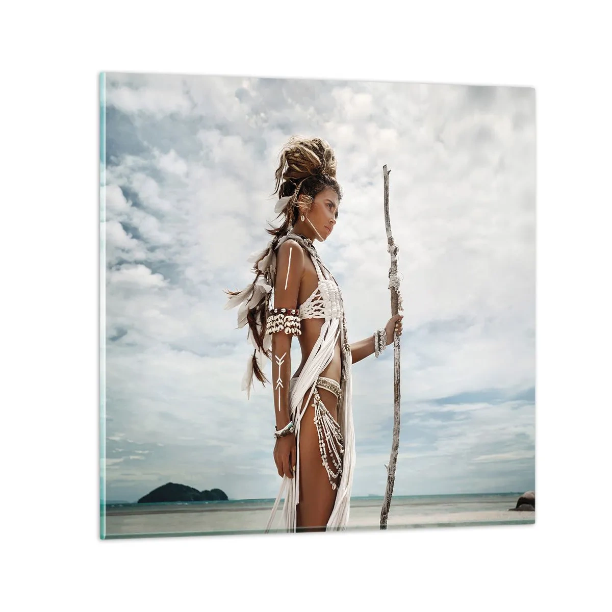 Billede på glas - Dronning af troperne - 60x60 cm