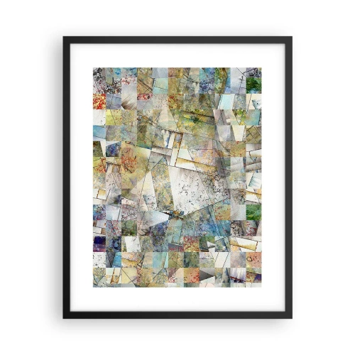 Plakat i sort ramme - Geometrisk ommøblering - 40x50 cm
