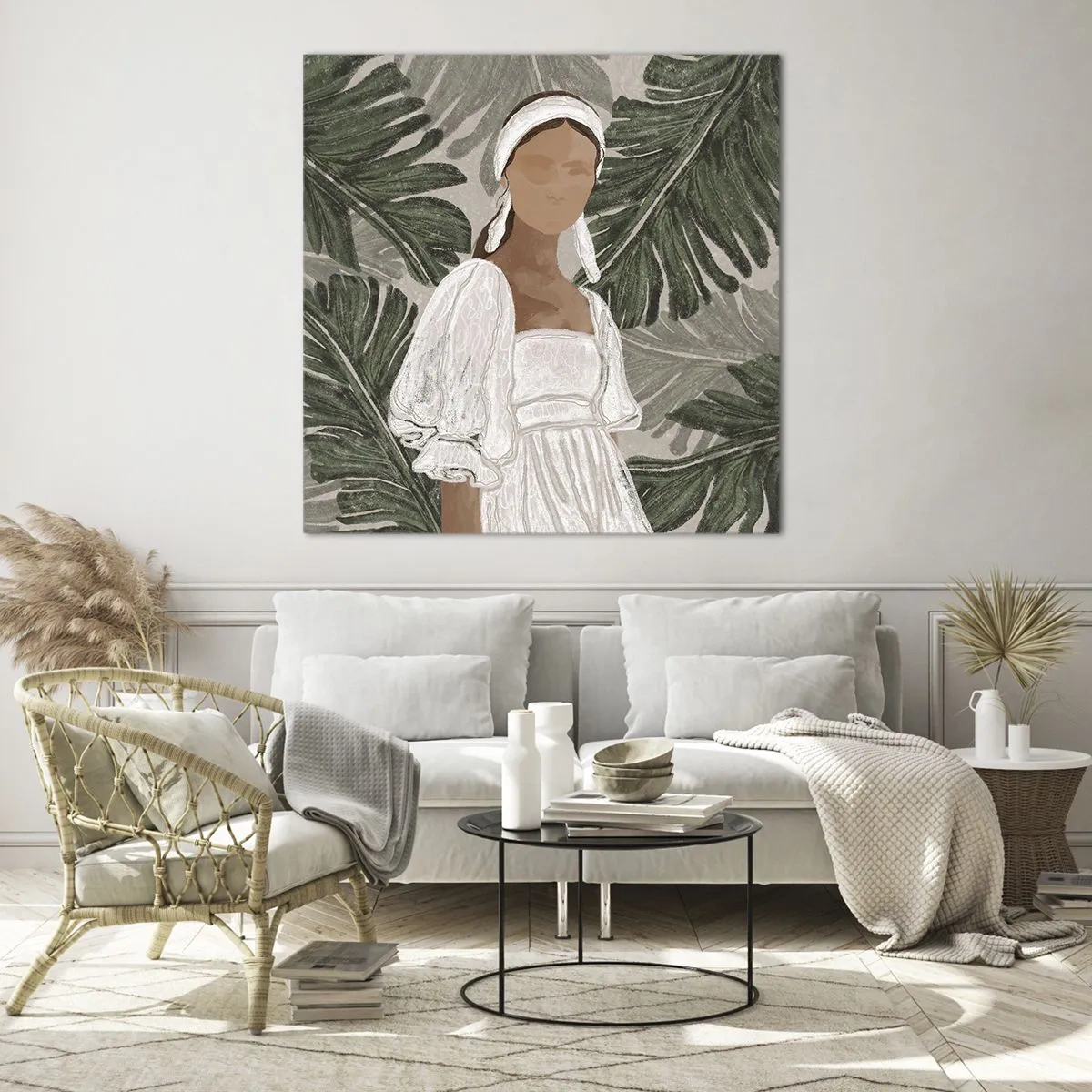 Billede på glas - Eksotisk portræt - 50x50 cm